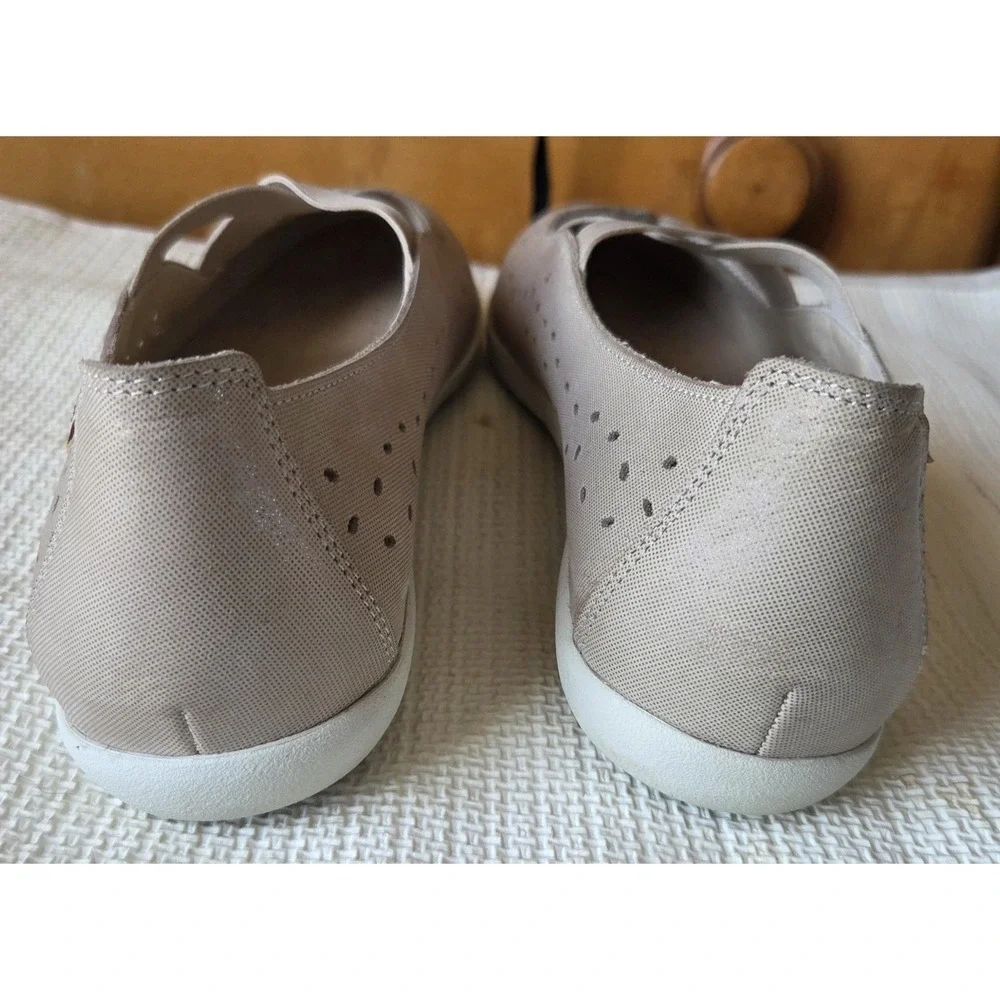 MEPHISTO Womens Karla Perf Shoes SZ 9.5 Nubuck Leather Ballet Flats ~EUC ~